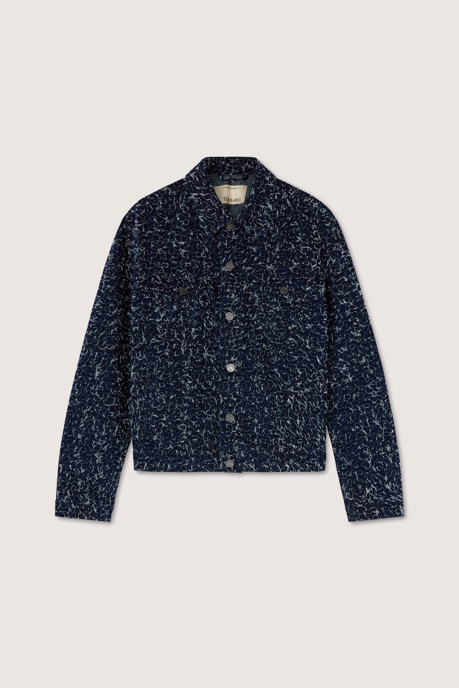 Giacca in denim jacquard agugliato 1|5e5214396711b90161d2fc4688f550fbeb0cde994b8631b86776401d7909140c