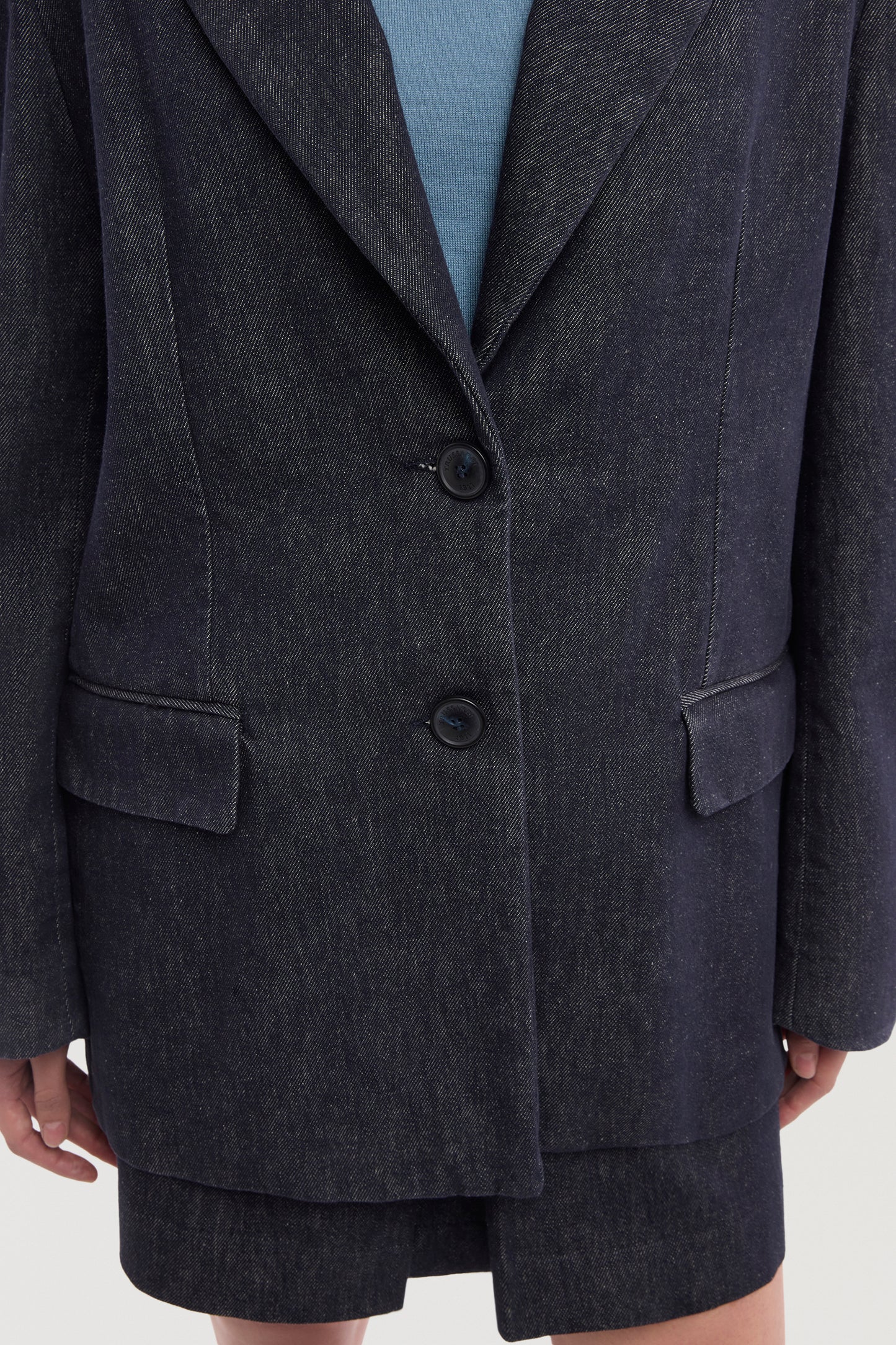 Blazer in denim reattivo 4|3d787819cf4ada01da9491d1eceff69edc3813fa0b3406f02d7c60c6d62a49e4