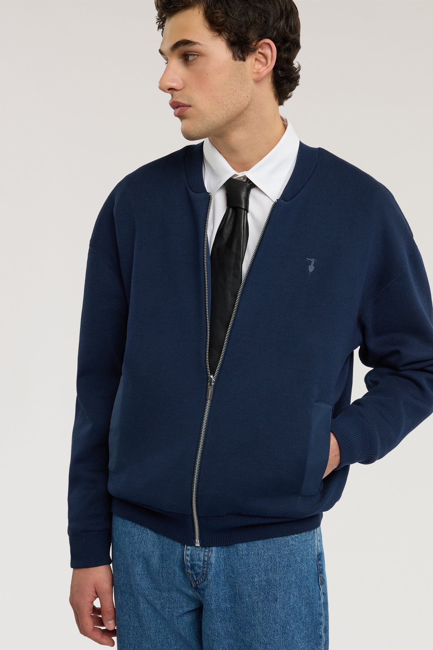 Bomber reversibile in maglia di cotone 1|3b3878aa504e563ffe846570c856b7d4bfb7586d65b5dccb5c6a5b64789b0e08