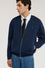 Reversible cotton knit bomber jacket