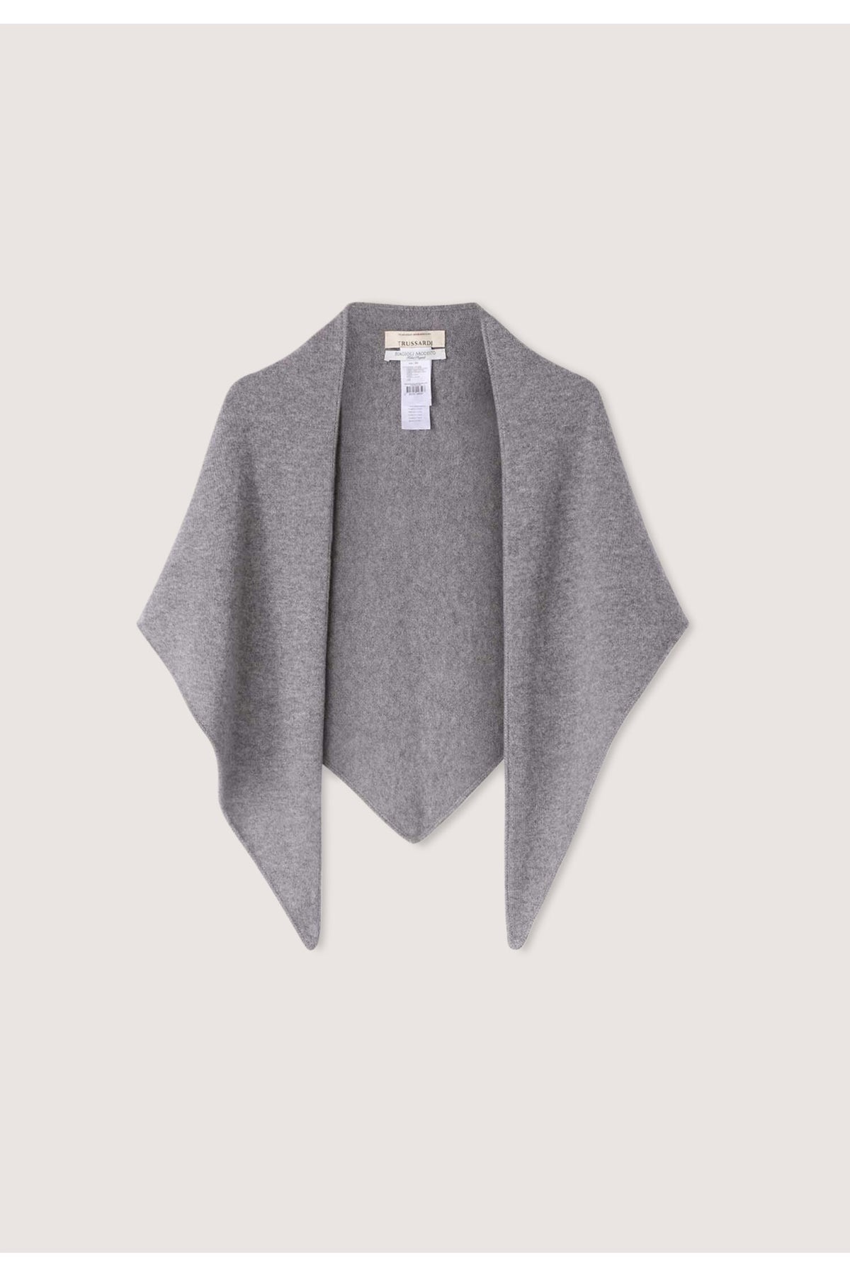 Poncho triangolare in cashmere made in Italy 2|2363d2eacae0b849375237818d02dc3dfd8154f79d2e1344a02721f419d0e1ac