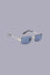 Rectangular metal eyeglasses