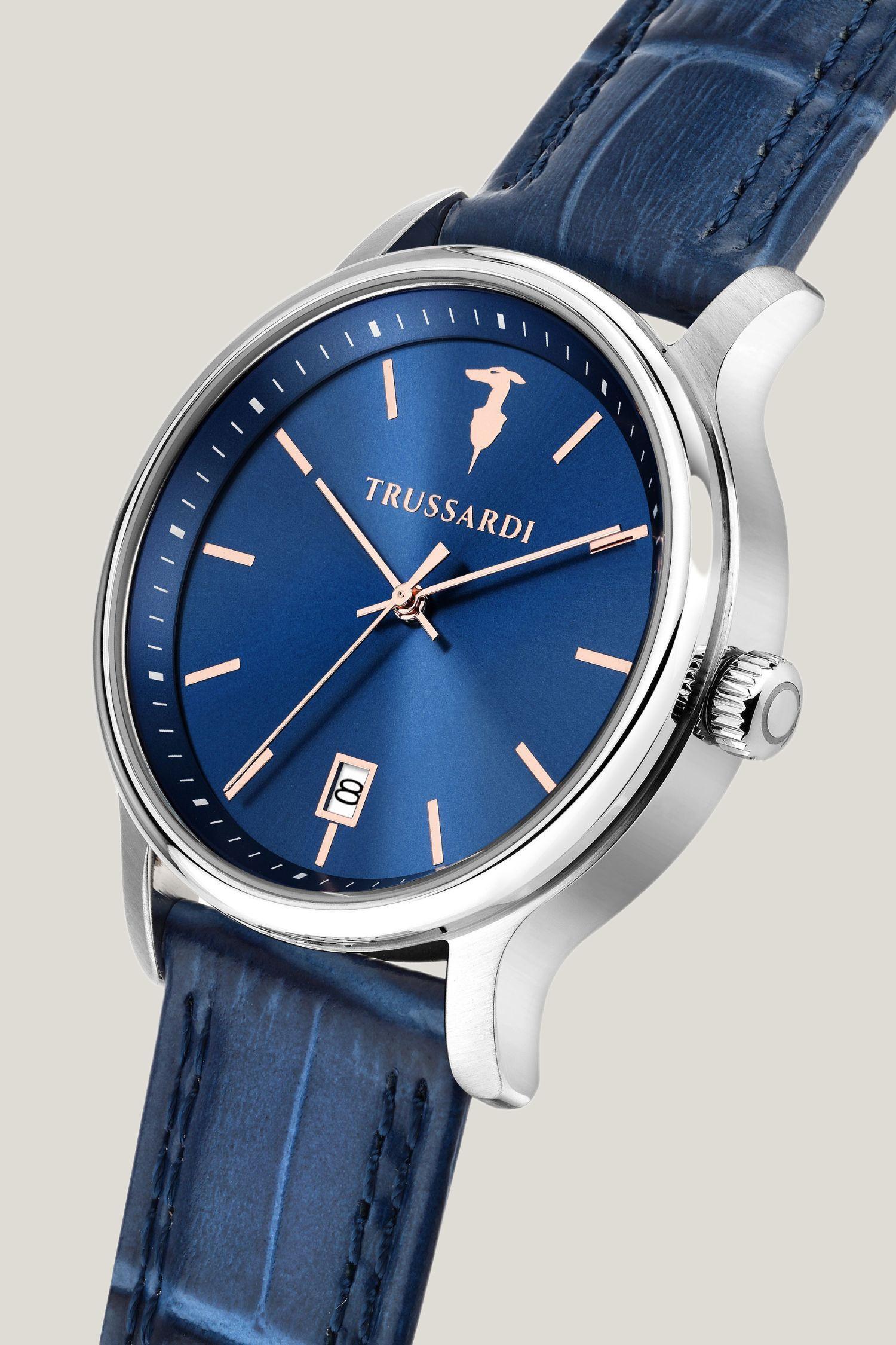 Orologio in acciaio e pelle 4|fbacec027aaf3f12f5adc538083d1a453546a3edbb9231a52809e3490d440681