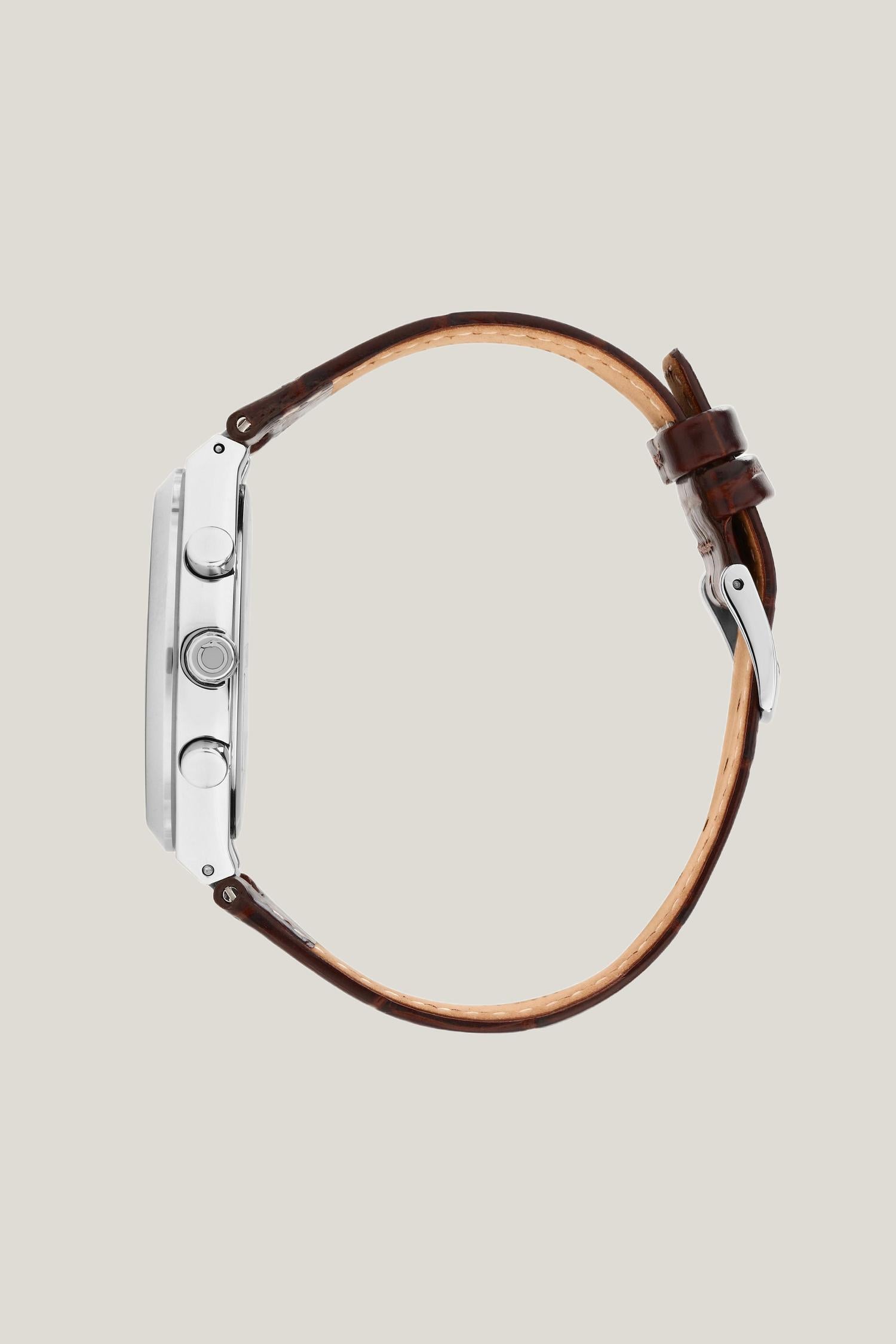 Orologio in acciaio e pelle 2|bbbd0b975b9ac6f481b31f6c5d67802a38600fa9965e7d9fef03be5da2b9582e