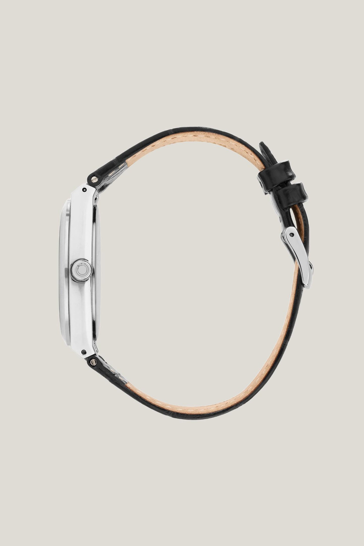 Orologio in acciaio e pelle 2|daffdc0cbb08403c2bb8e5a52479fe0c32e920510faf0dfddf438c834b51a70e