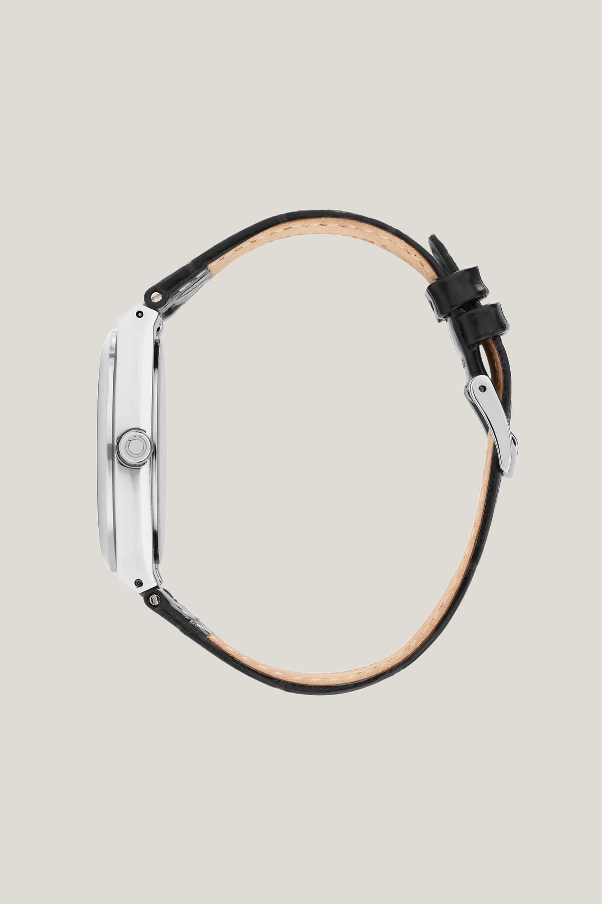 Orologio in acciaio e pelle 2|daffdc0cbb08403c2bb8e5a52479fe0c32e920510faf0dfddf438c834b51a70e