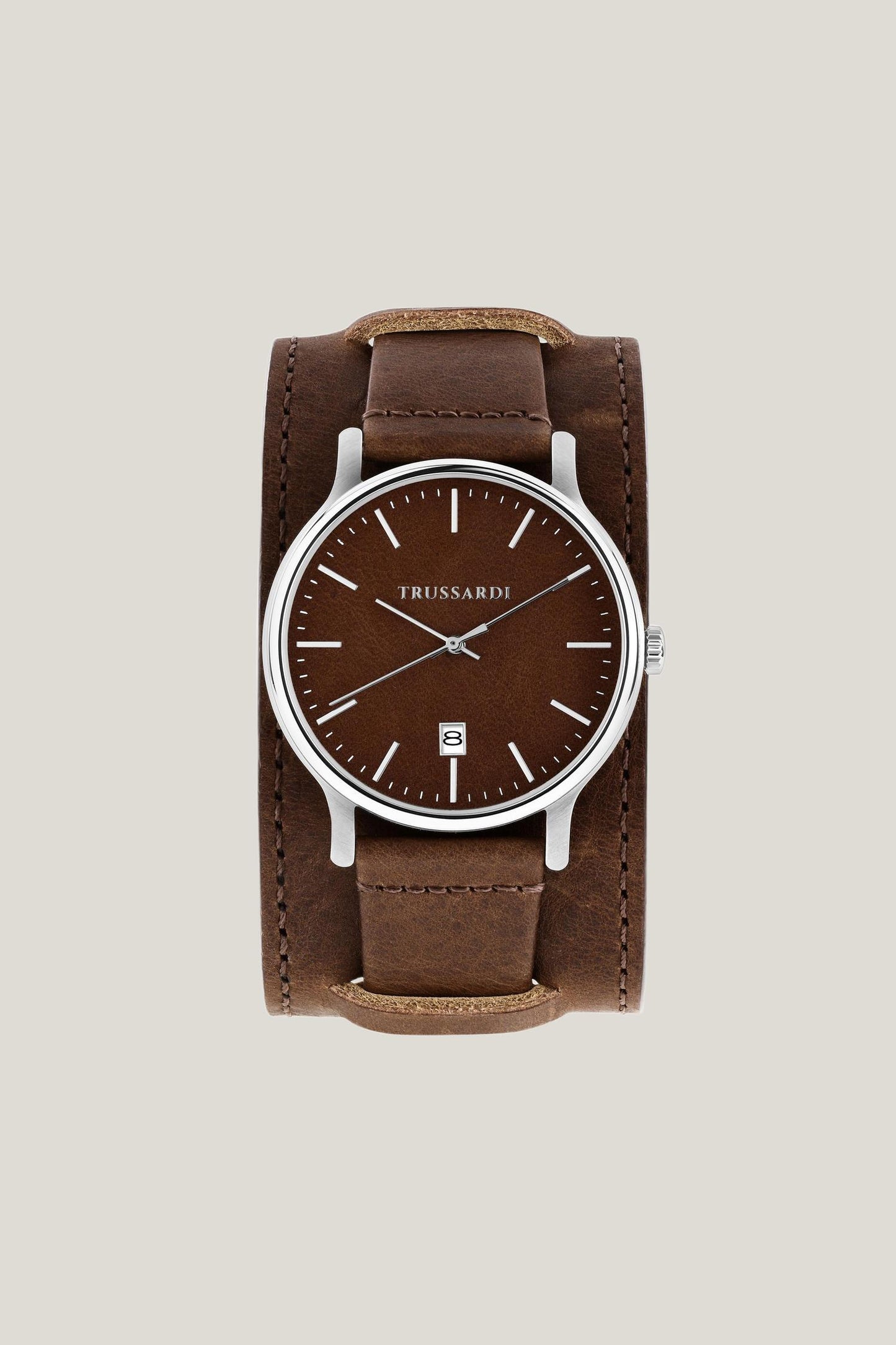 Orologio in acciaio e pelle 1|0e2924bb58d2fd2149425d9017d44ad836e70ace0009ccc0d8d30cf808bc86ca