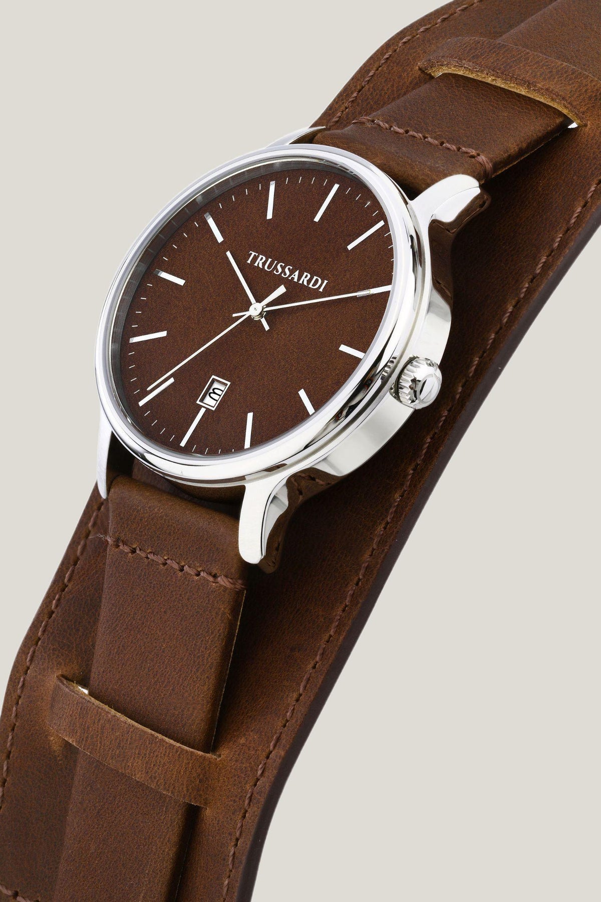 Orologio in acciaio e pelle 4|4007f056f9c818358203ea84b48e942949779df67edea085f3d6df1e955435f1