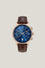 Watch in stainless steel and leather