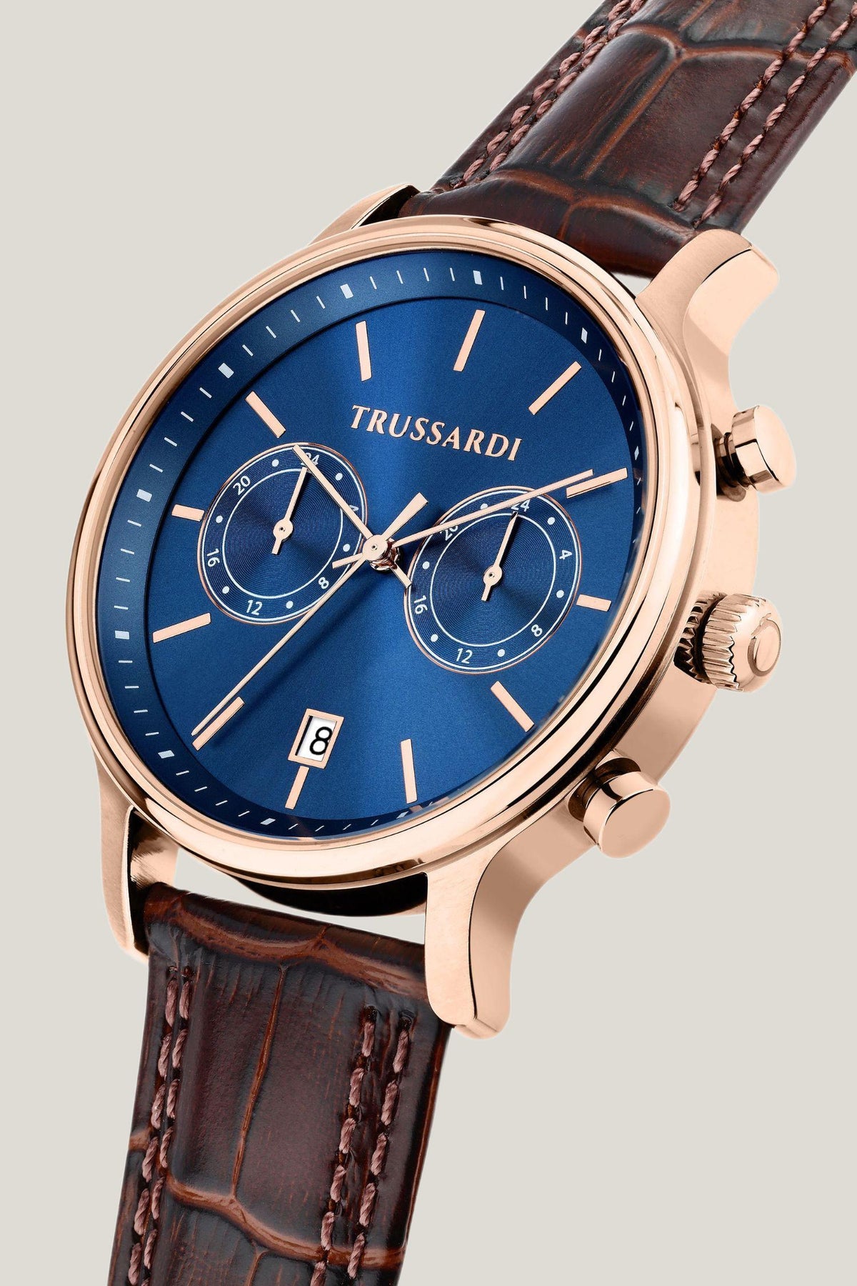 Orologio in acciaio e pelle 4|d5a94e3a3cd54deb3db71aec5097b8a94867113de7c4c900e2328027b20bdb37