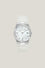 Watch in stainless steel and leather