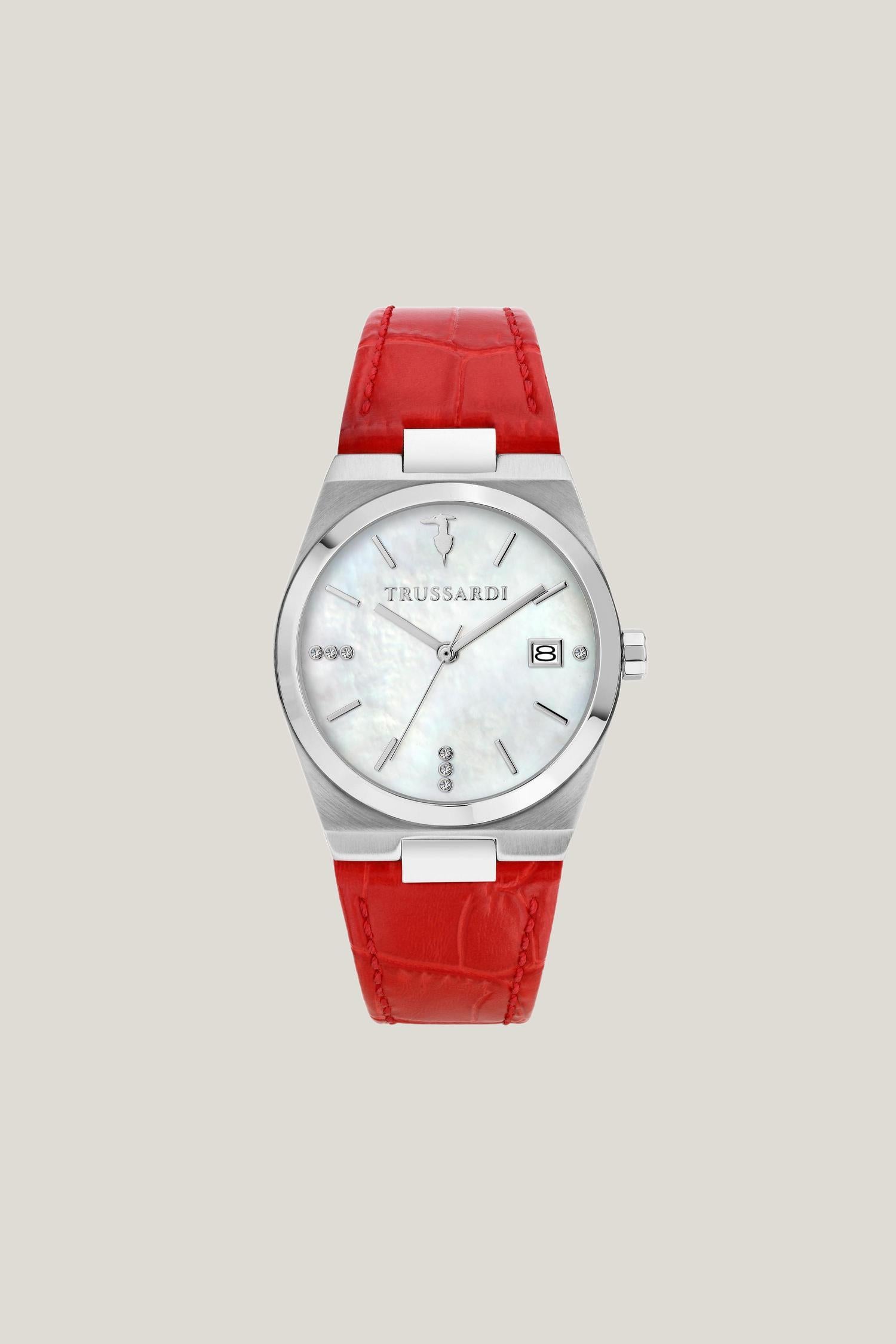 Orologio in acciaio e pelle 1|119dccadc23a7fca6c5c7d00fb596dfd319b760addb92cdc11dbbcd31d471f3d