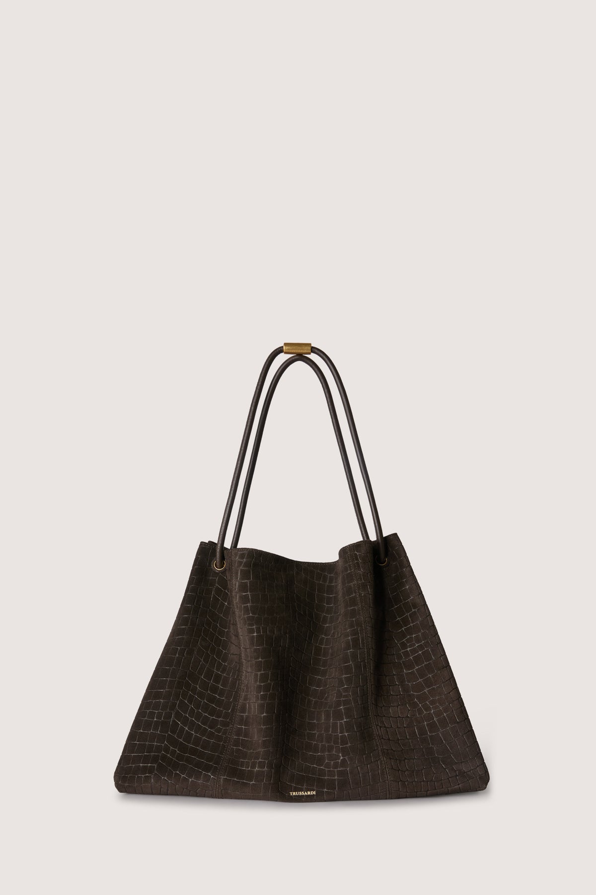 Borsa tote Orbita grande in suede con stampa 1|052ccc5bf41a2d245c80e9470d8c802235da1abf8e1d574ba3e324745217ca00