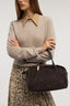 Bauletto Orbita in suede con stampa 5