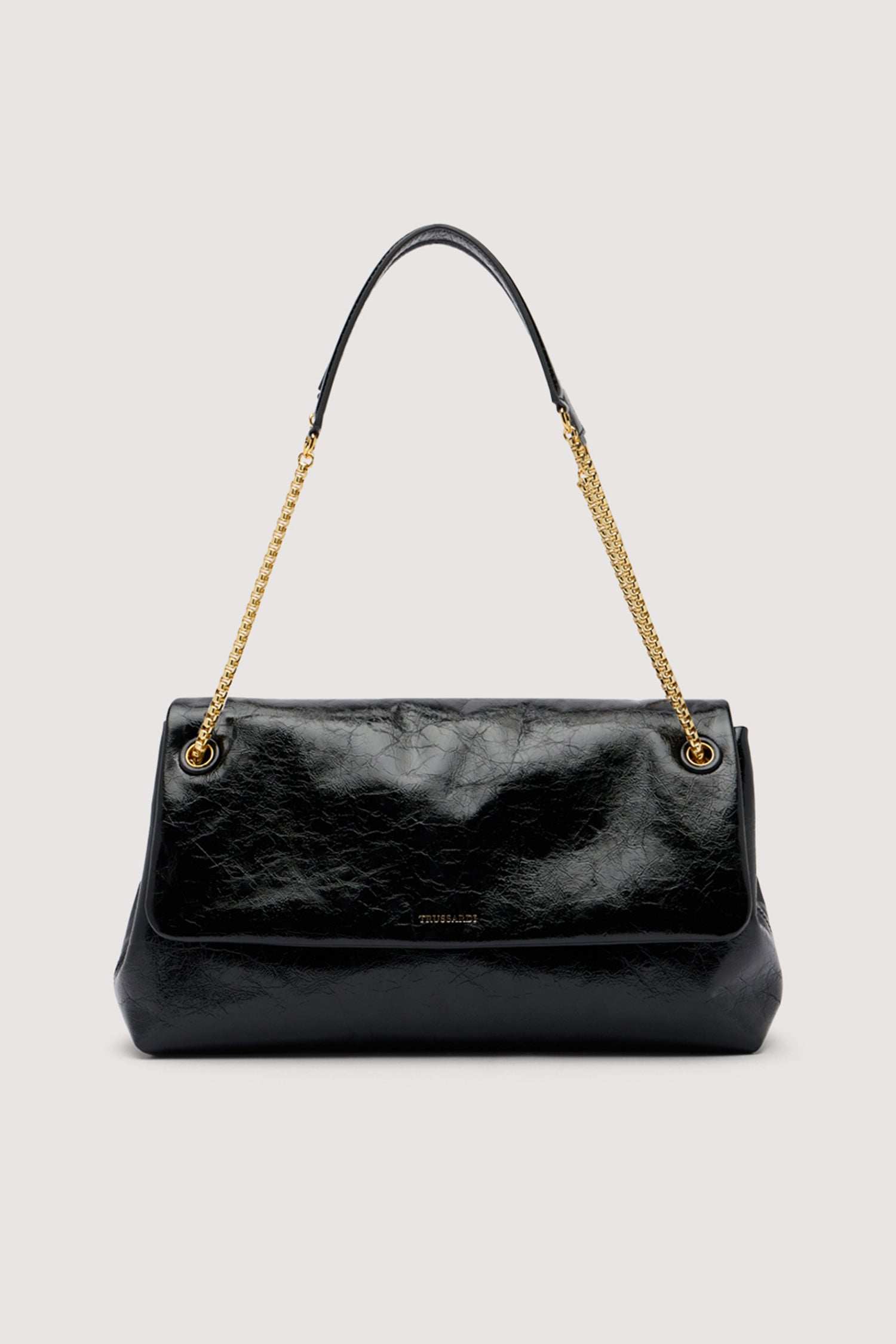 Borsa a tracolla Orbita media con catena in pelle cracklé 1|1037d82d70bde25d454370f8b65e5f62e41b34325bdb84d2f6fbbc7a0f6f7852