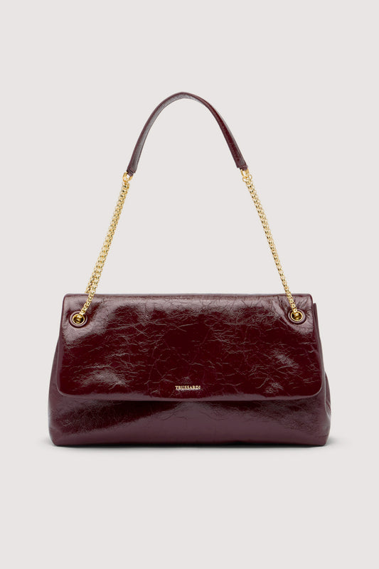 Borsa a tracolla Orbita media con catena in pelle cracklé 1|f4d8128f4cfc6245f012ab28bc289bc8da7d4a762451d1473321a241953edc6a