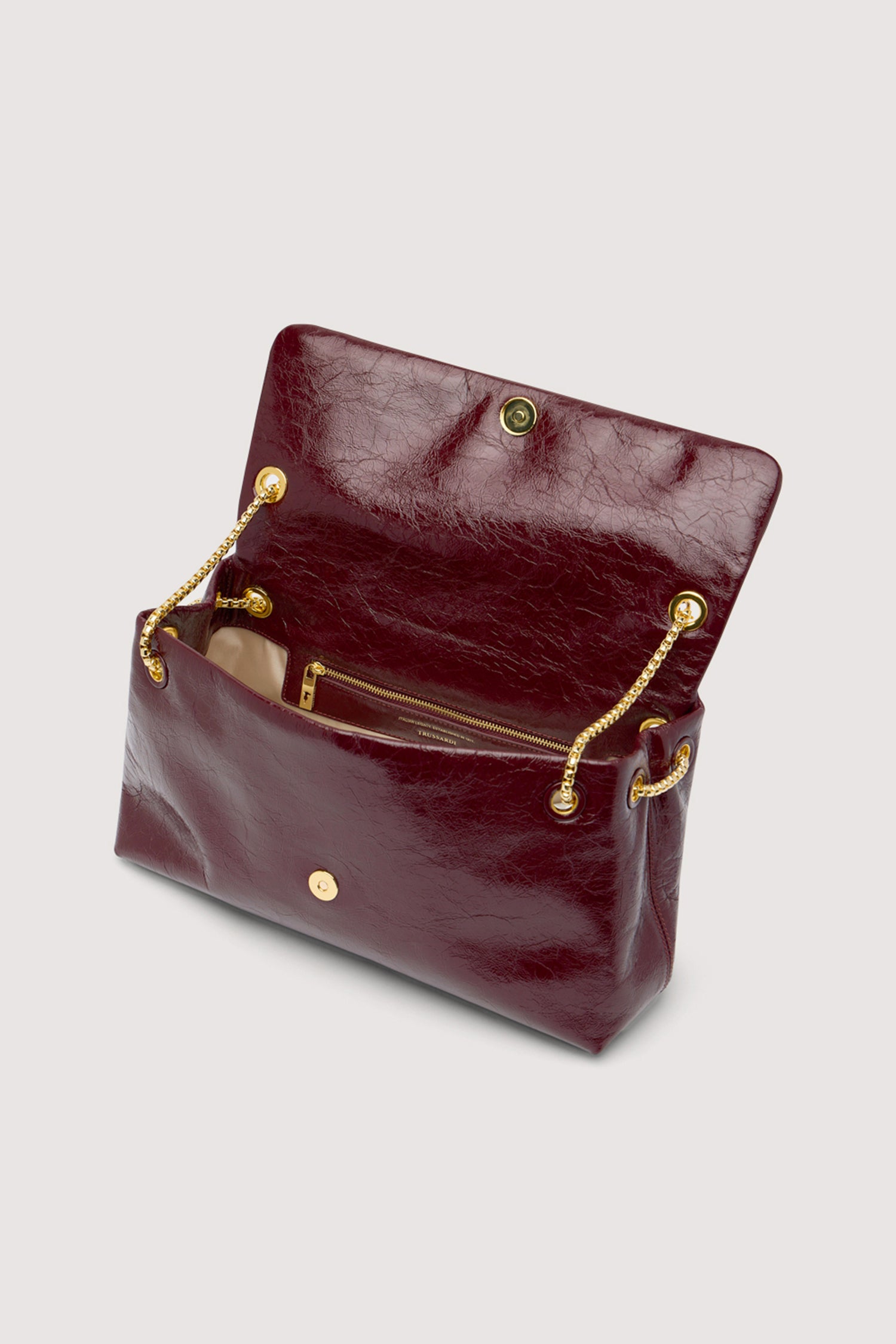 Orbita medium shoulder bag with leather chain – Trussardi Orbita medium shoulder bag with leather chain – Trussardi