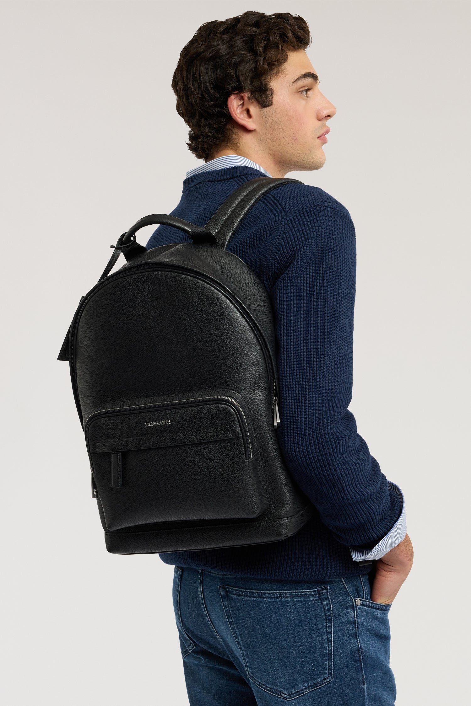 Zaino office in pelle martellata 2|45e14fb4e9a3997800d09fc70f28f0b792b475d2fb075aa4440fd00ebefc0fd4