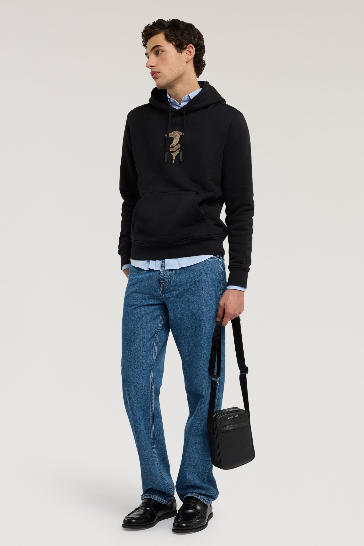 Small Office reporter pebbled leather bag – Trussardi