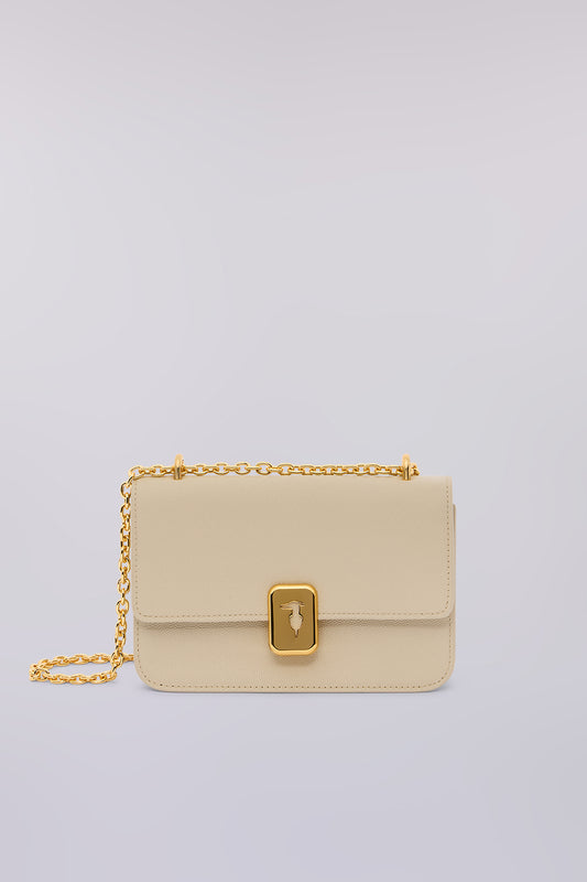 Borsa a tracolla Cameo small in pelle con catena 1|5e831b98b4ca6c754952d43020339b41d31bdc37ede3c2805c9d48ddbedce9a7