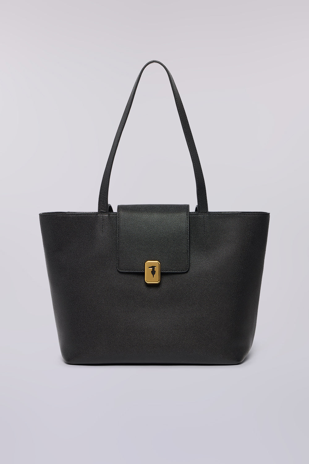 Cameo rice-grain leather shopper bag – Trussardi