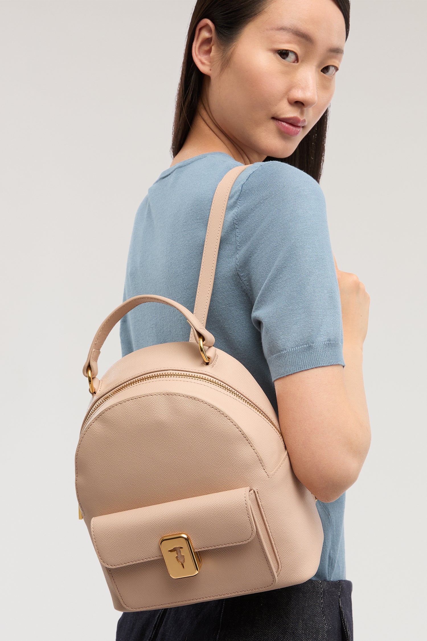 Cameo small leather backpack – Trussardi