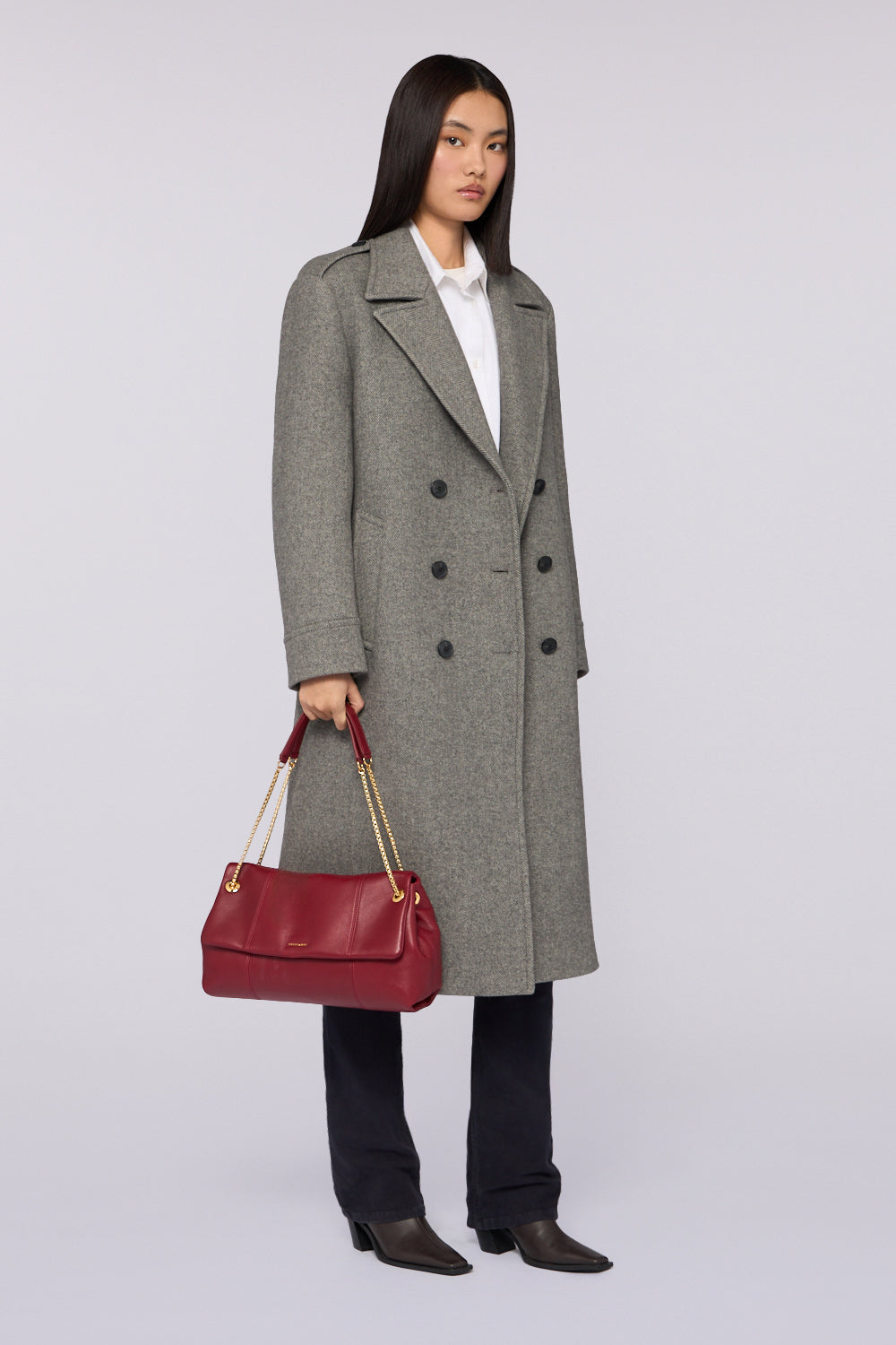 Borsa a tracolla Orbita media in nappa con catena 4|5e63f5b38e7c58311c1b1efed859064a0aeb256f5e2c54499671197059fdf38c