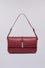 Medium leather shoulder bag in Notte