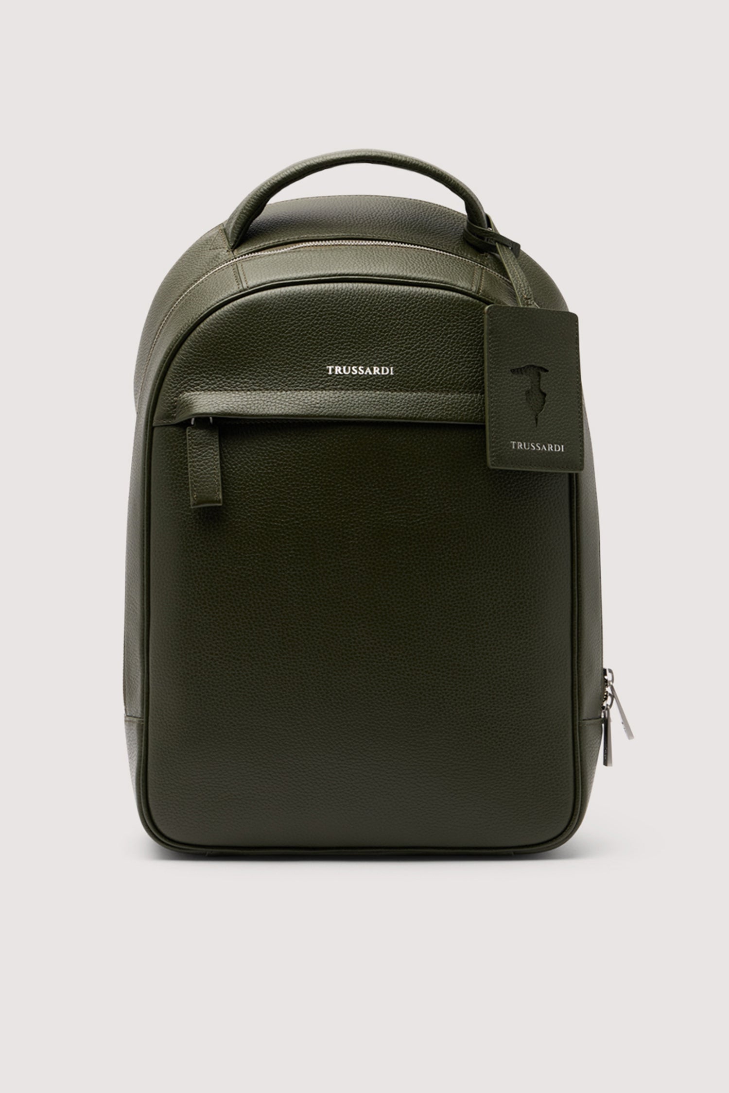 Compact leather hammered office backpack – Trussardi