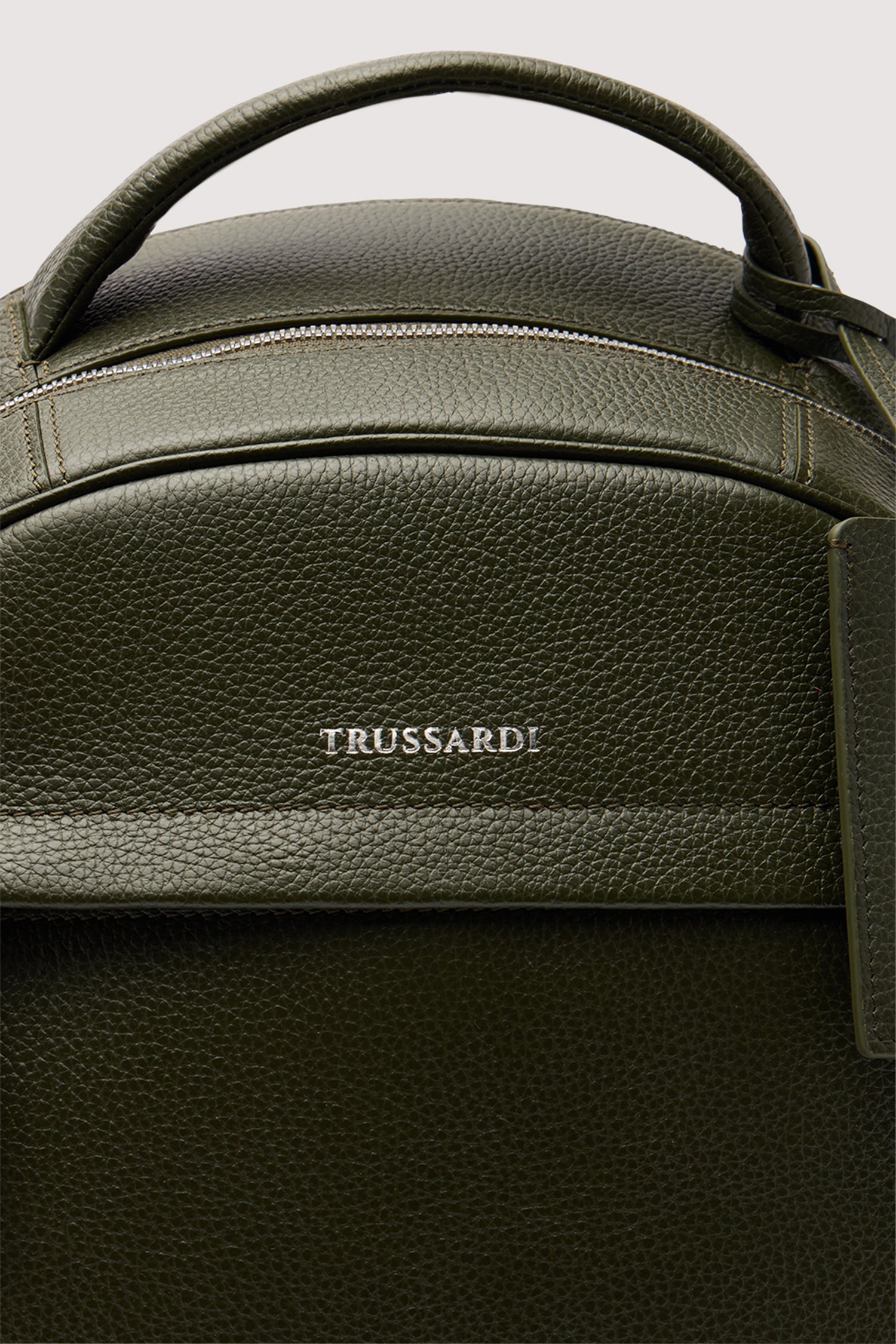 Compact leather hammered office backpack – Trussardi
