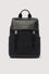Travel backpack in nylon and leather