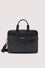 Travel document bag in nylon and leather