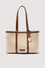 Elba canvas and leather shopper bag
