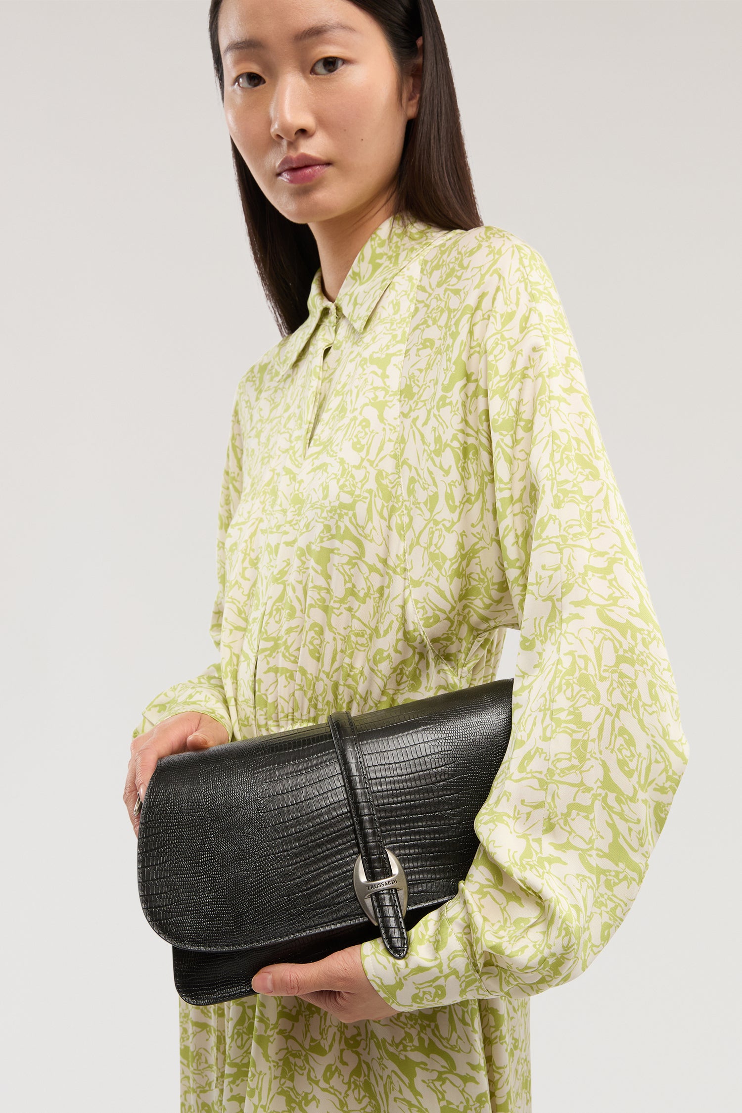 Borsa a spalla Velaria in pelle stampa rettile 2|068879079b114d3a6fe7aae69bd45b8310153eb3fc58c7481afd85f14e5e324d