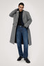 Herringbone wool-blend coat